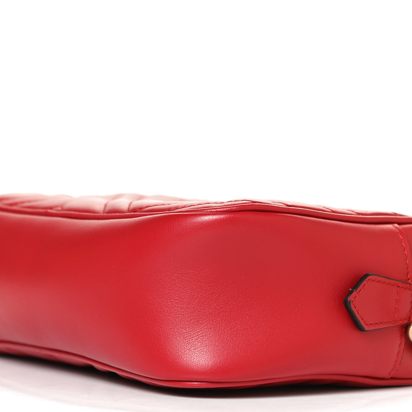 Calfskin Matelasse Small GG Marmont Chain Shoulder Bag Hibiscus Red