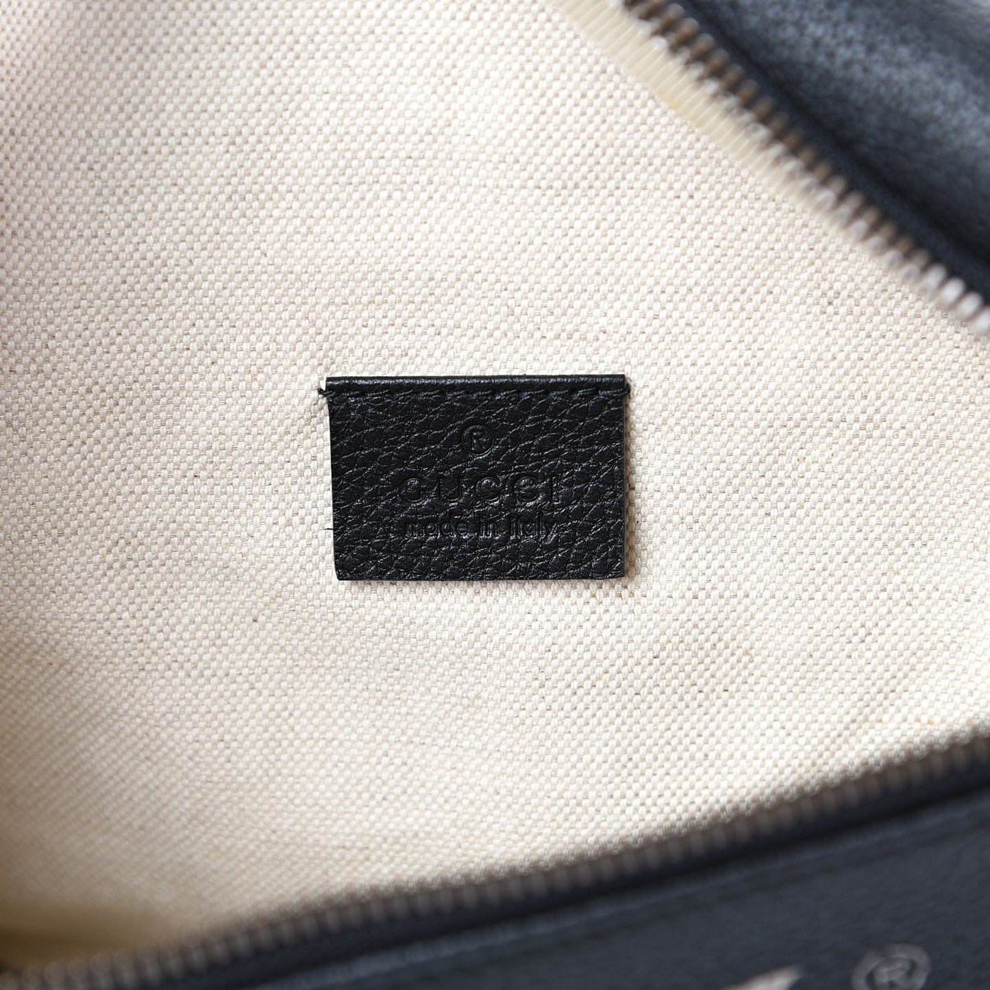 Grained Calfskin Logo Belt Bag Black