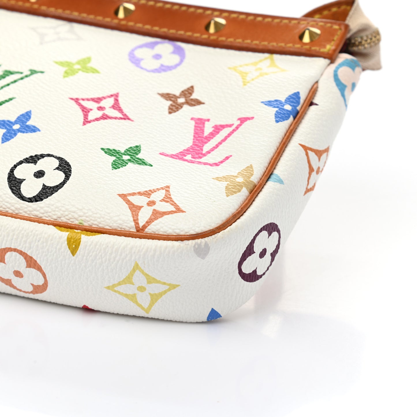 Monogram Multicolor Pochette Accessories White