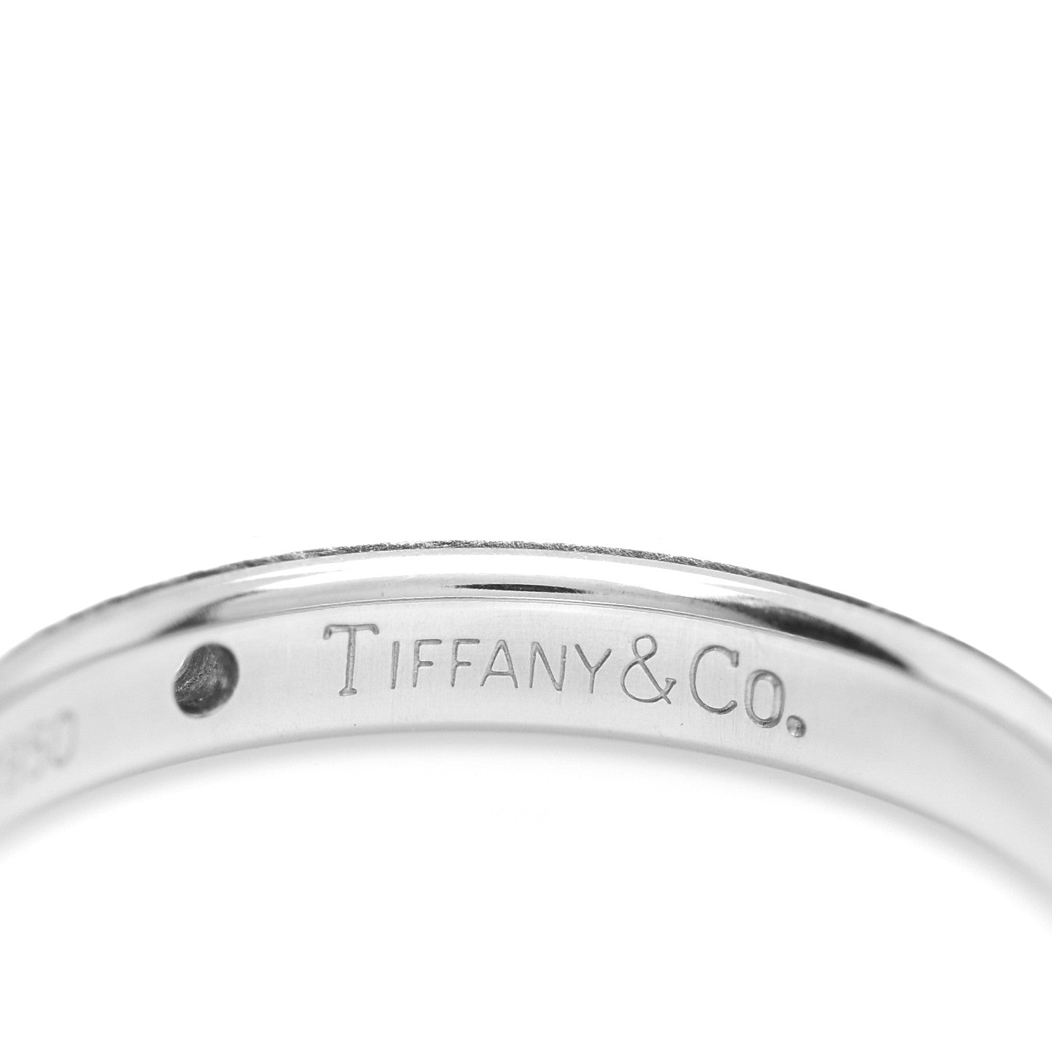 Tiffany Platinum Diamond Elsa Peretti Band Ring 48 4.5 4 of 5