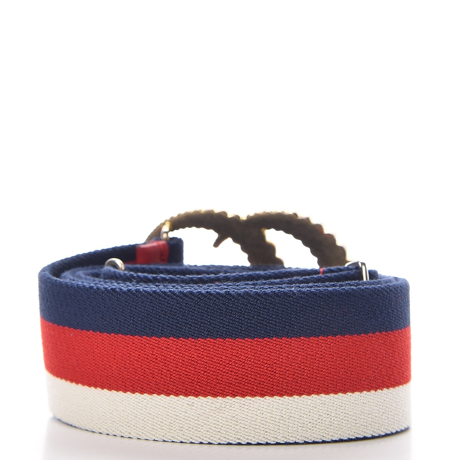 Gucci Canvas Torchon Double G Sylvie Web Belt 80 32 Red White Blue 3 of 7