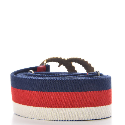 Gucci Canvas Torchon Double G Sylvie Web Belt 80 32 Red White Blue 3 of 7