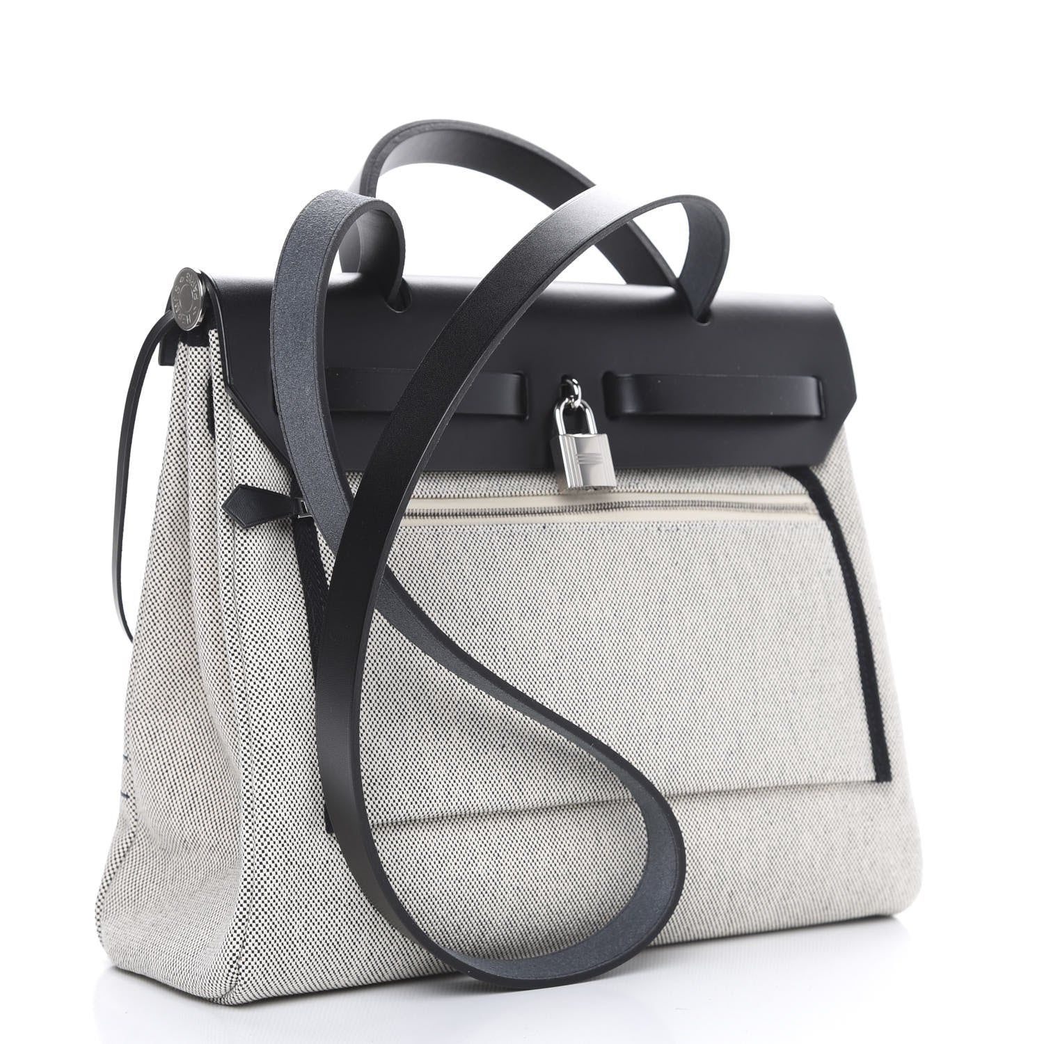 Hermes Vache Hunter Toile Pegase Pop Herbag Zip Retourne 31 PM Bleu Indigo 5 of 14