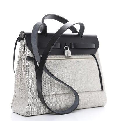 Hermes Vache Hunter Toile Pegase Pop Herbag Zip Retourne 31 PM Bleu Indigo 5 of 14