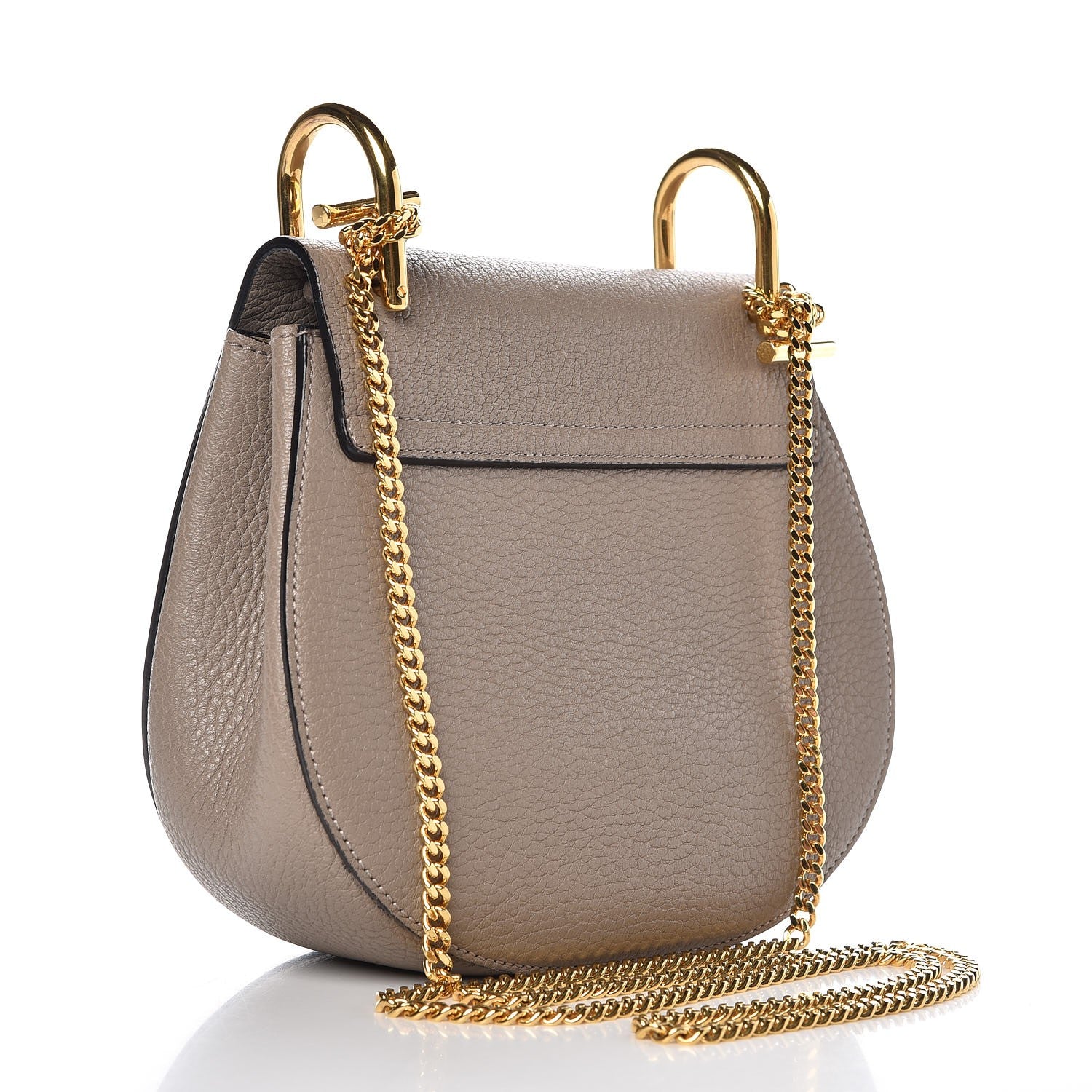 Chloe Grained Lambskin Mini Drew Shoulder Bag Motty Grey 3 of 7