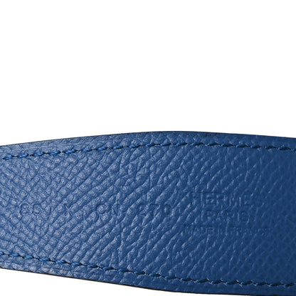 Hermes Swift Epsom Reversible Glenan 32mm Belt 85 34 Bleu Agate Black 6 of 7