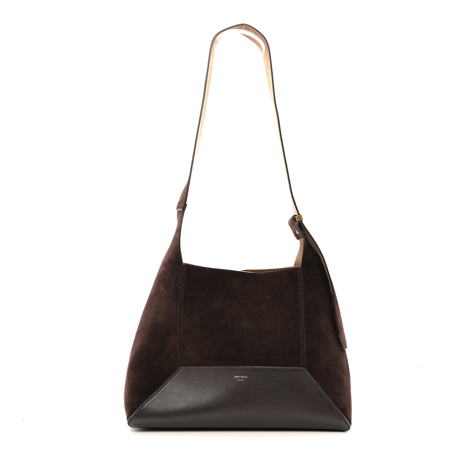Jimmy Choo Suede Calfskin Medium Diamond Hobo Coffee 1 of 13
