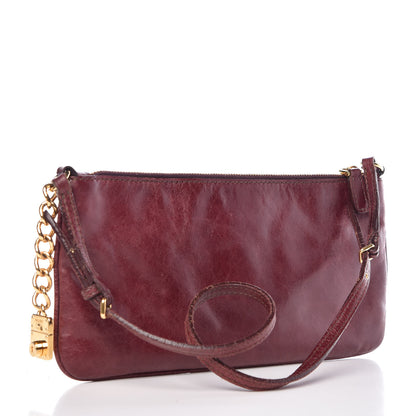 Miu Miu Nappa Lock Pocket Clutch Burgundy 3 of 13