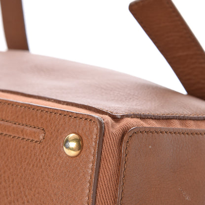 Saint Laurent Calfskin Canvas Medium Muse Two Brown 10 of 12