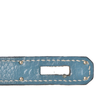 Hermes Taurillon Clemence Birkin 35 Blue Jean 28 of 40