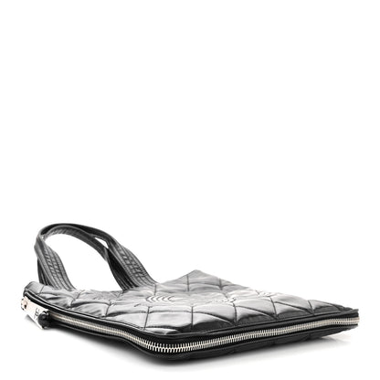 Chanel Patent Quilted Expandable CC Shoping Tote Black 4 of 10