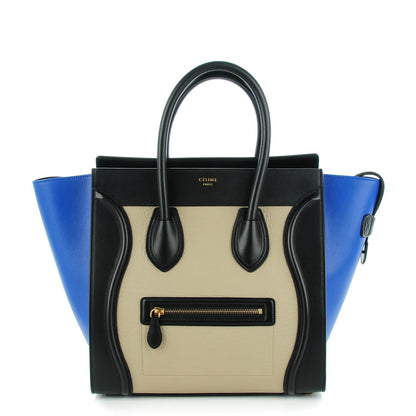 Celine Elephant Calfskin Mini Tri-Color Luggage Beige 1 of 8