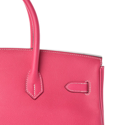 Hermes Epsom Candy Birkin 35 Rose Tyrien Rubis 13 of 33