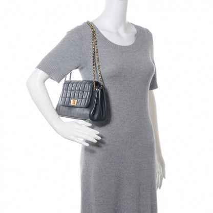 Chanel Lambskin Chocolate Bar Accordion Mademoiselle Black 2 of 7