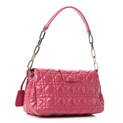 Christian Dior Patent Cannage New Lock Flap Pink 2 of 8