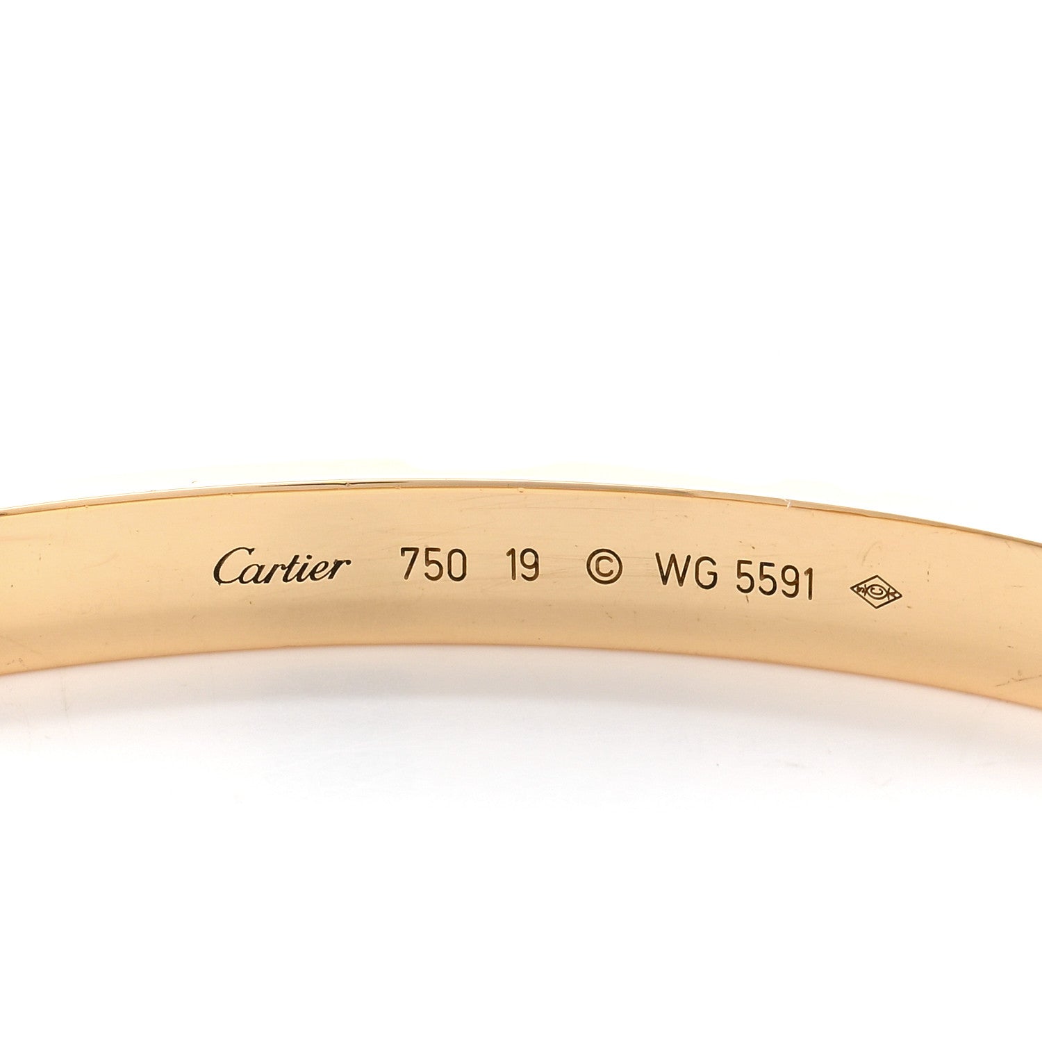 Cartier 18K Yellow Gold LOVE Bracelet 19 4 of 5