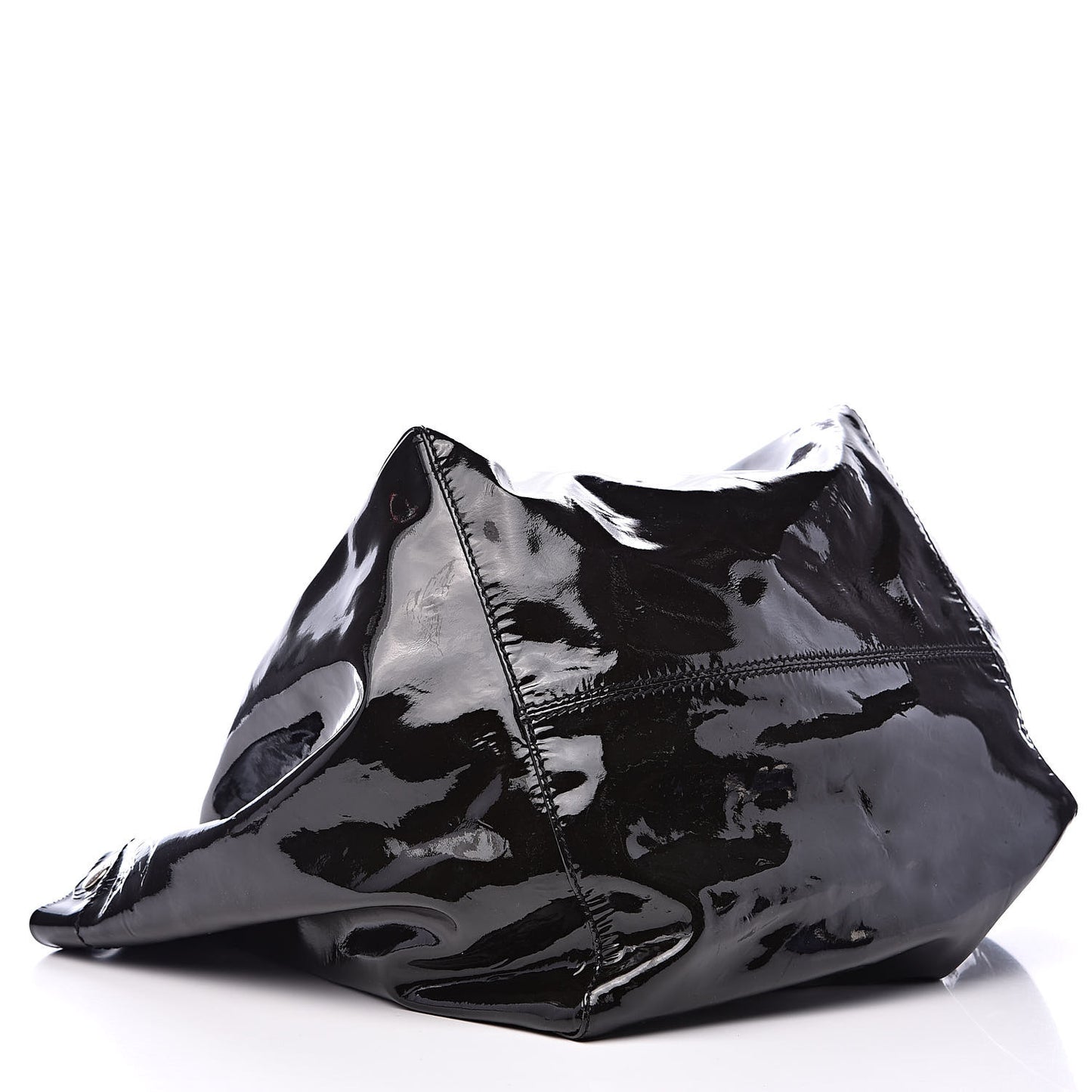 Patent Lola Oversized Tote Black