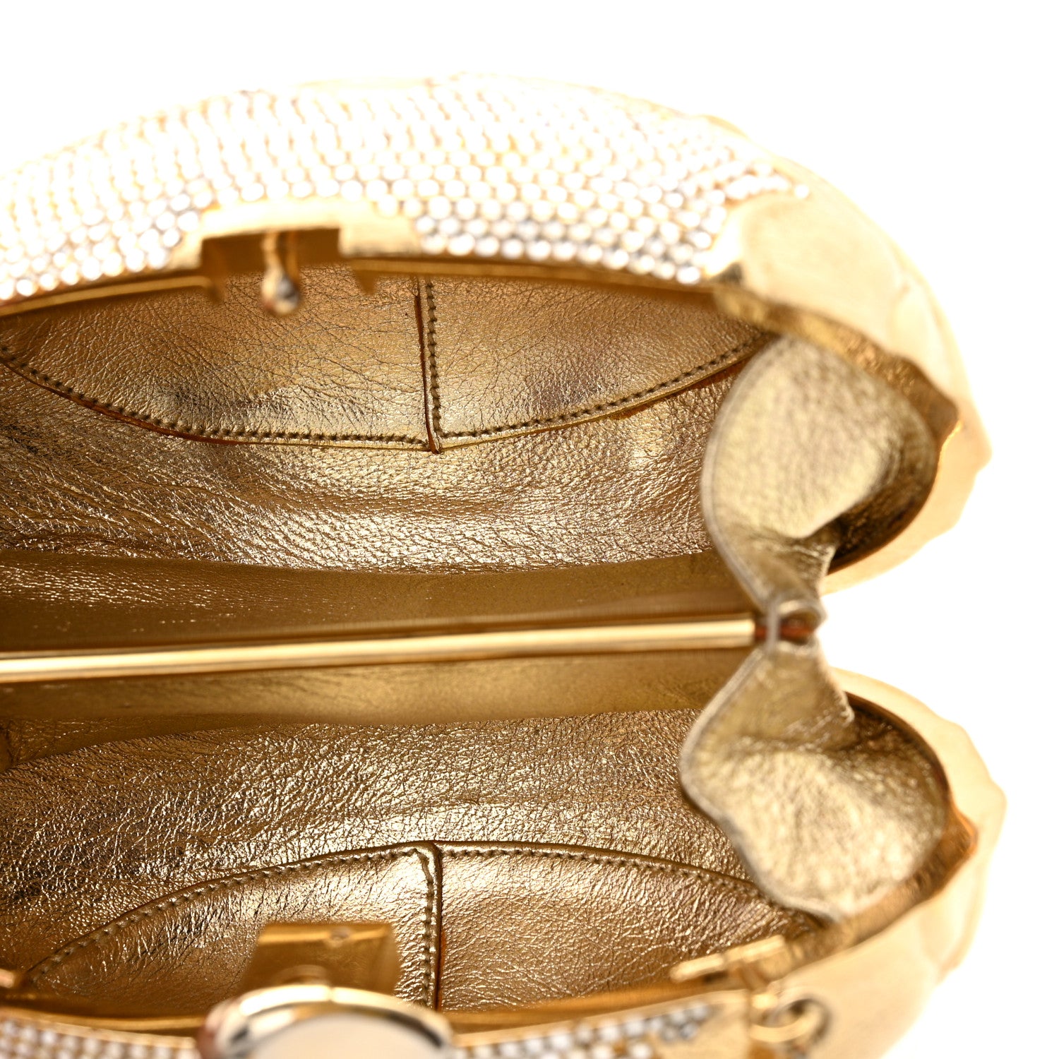 Judith Leiber Crystal Egg Minaudiere Clutch Gold 5 of 16