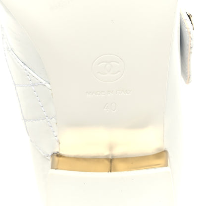 Chanel Patent Goatskin Cap Toe Mary Janes 40 White Black 7 of 11