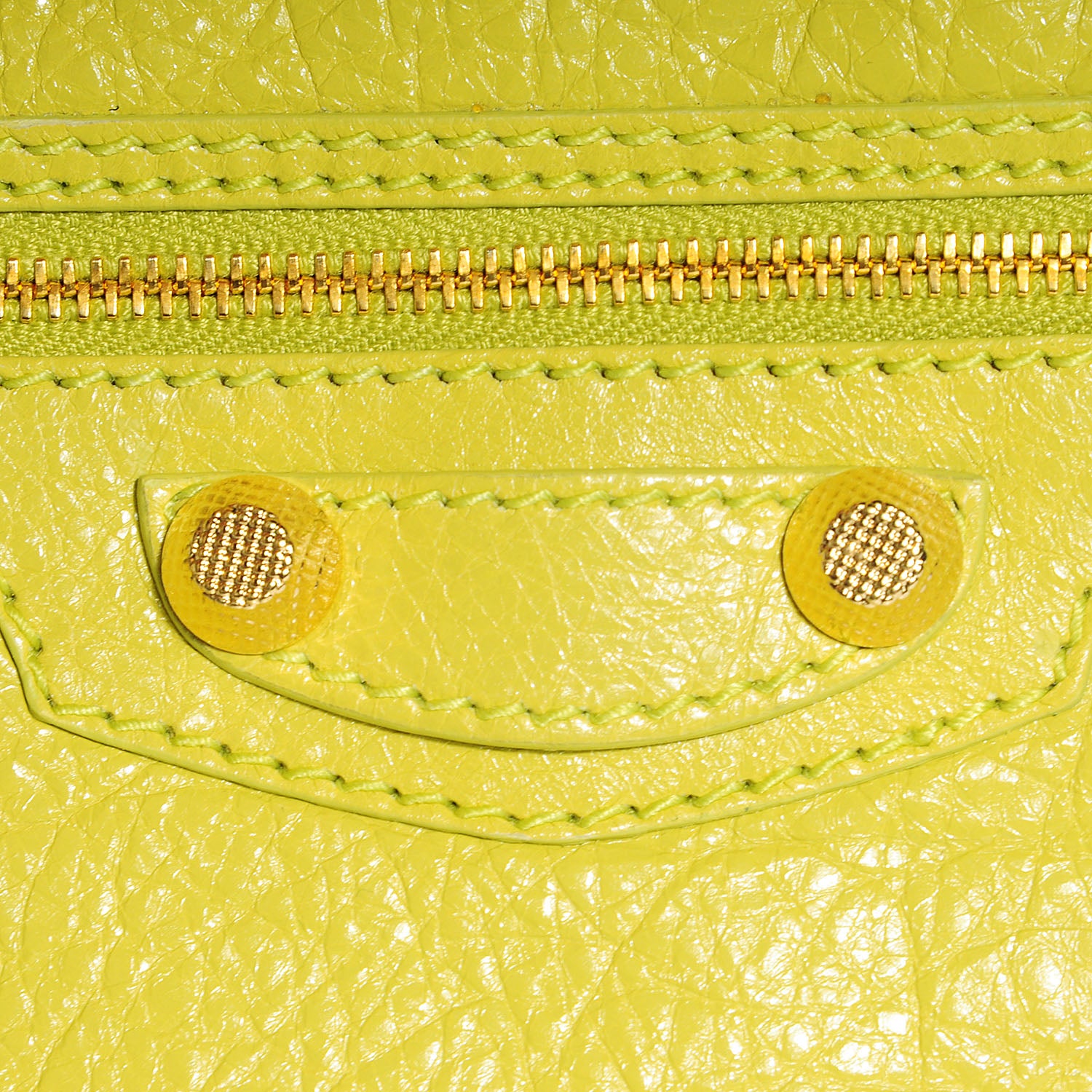 Balenciaga Agneau Arena Giant 12 Gold Hardware Flat Jaune Poussin 6 of 11