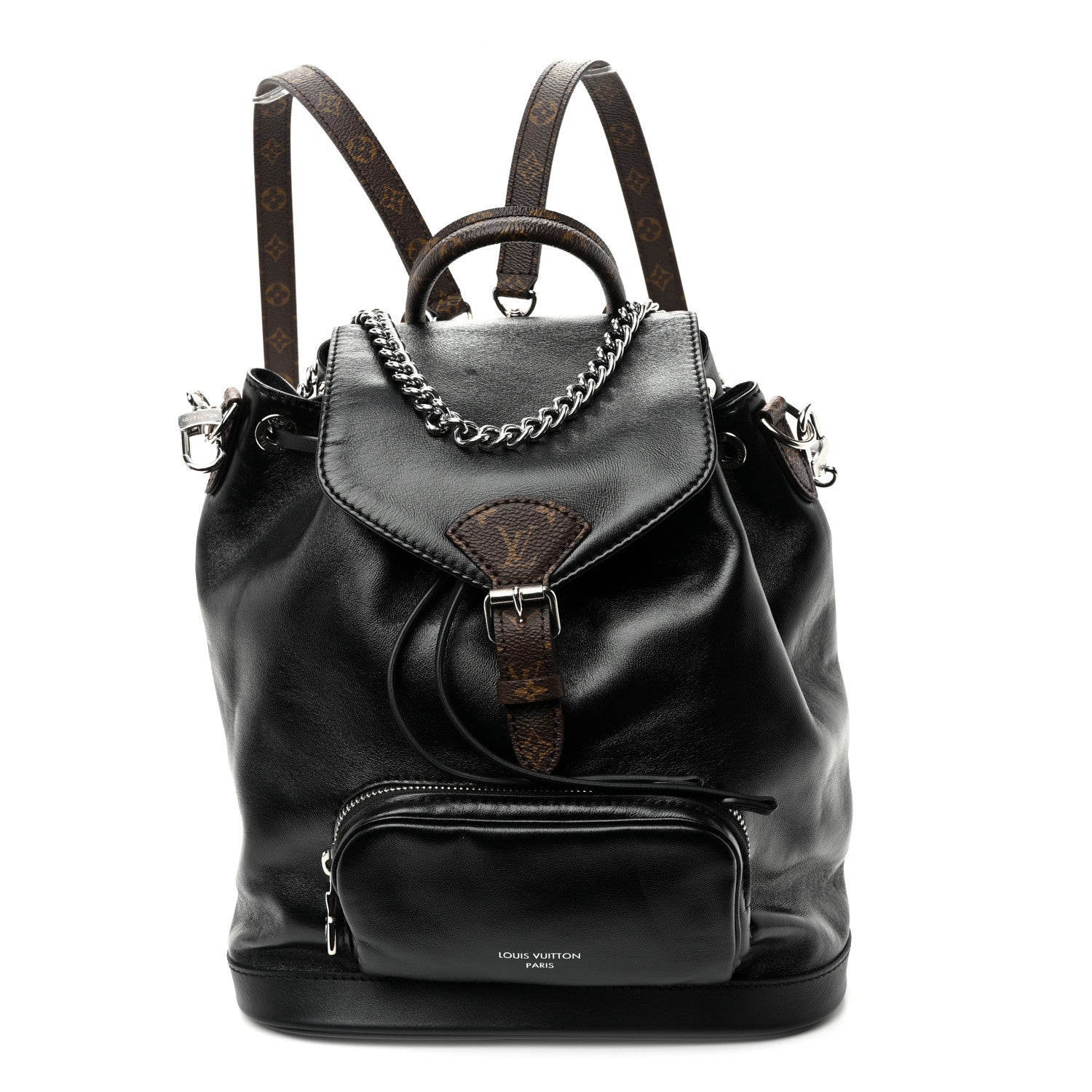 Louis Vuitton Lambskin Monogram Montsouris Vibe PM Black 1 of 9