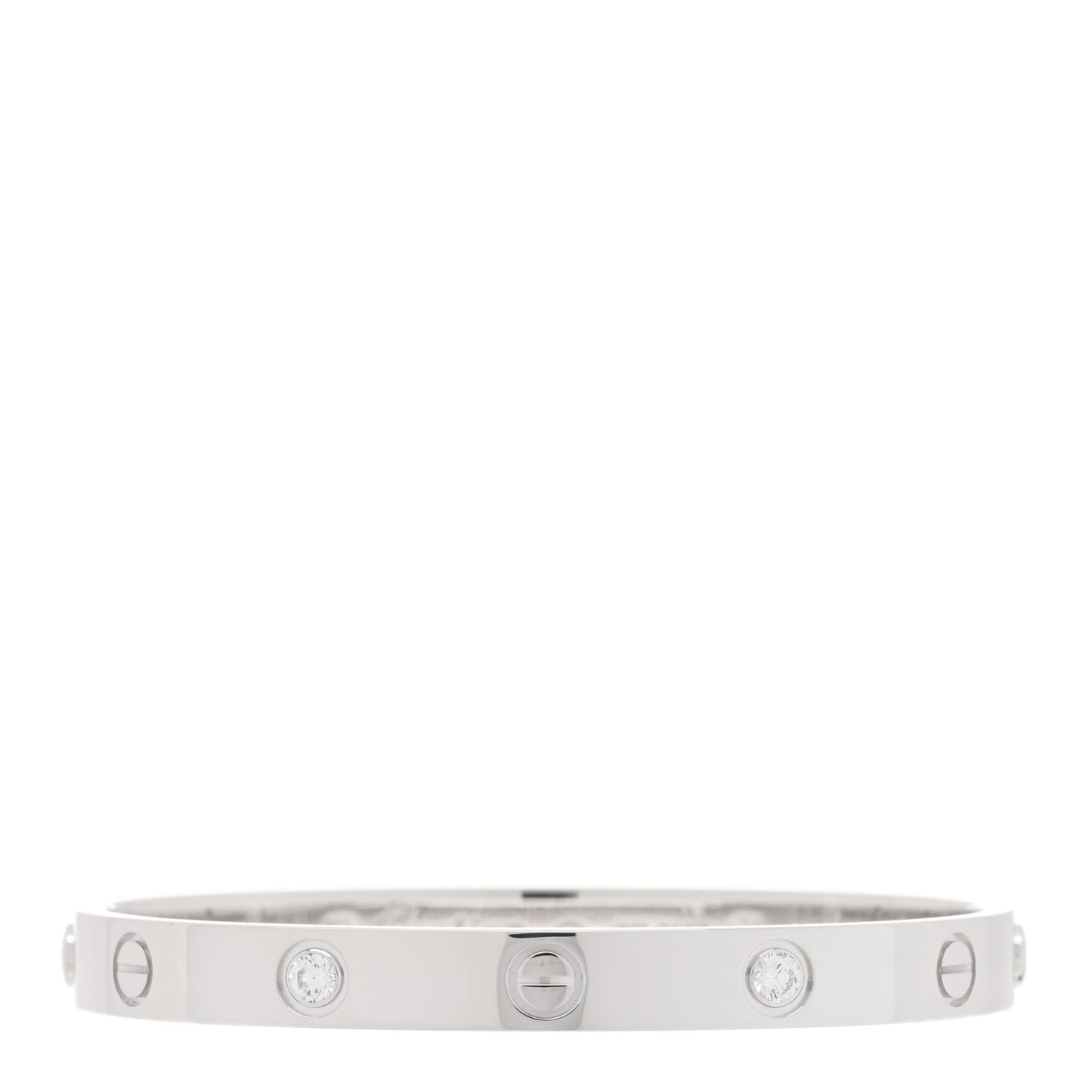18K White Gold 4 Diamond LOVE Bracelet 16