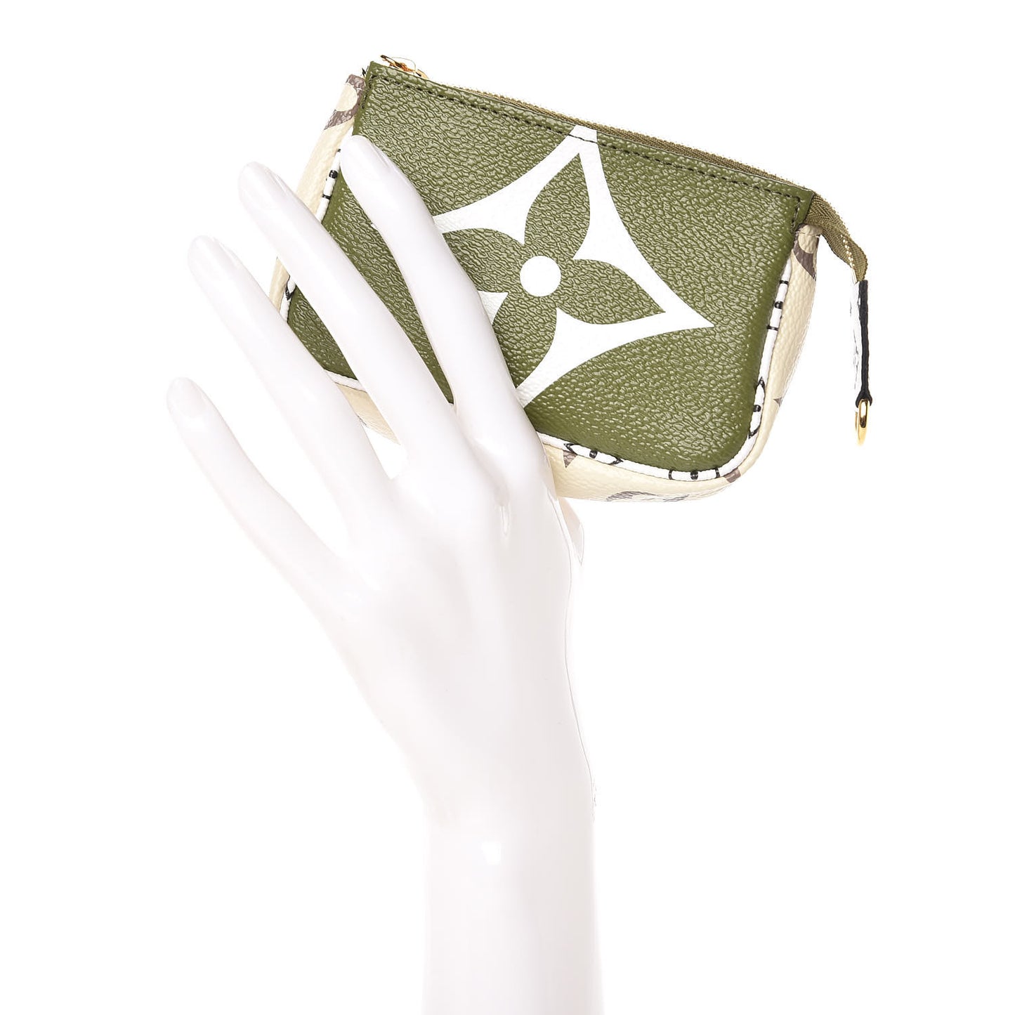 Monogram Giant Micro Pochette Accessories Kaki White