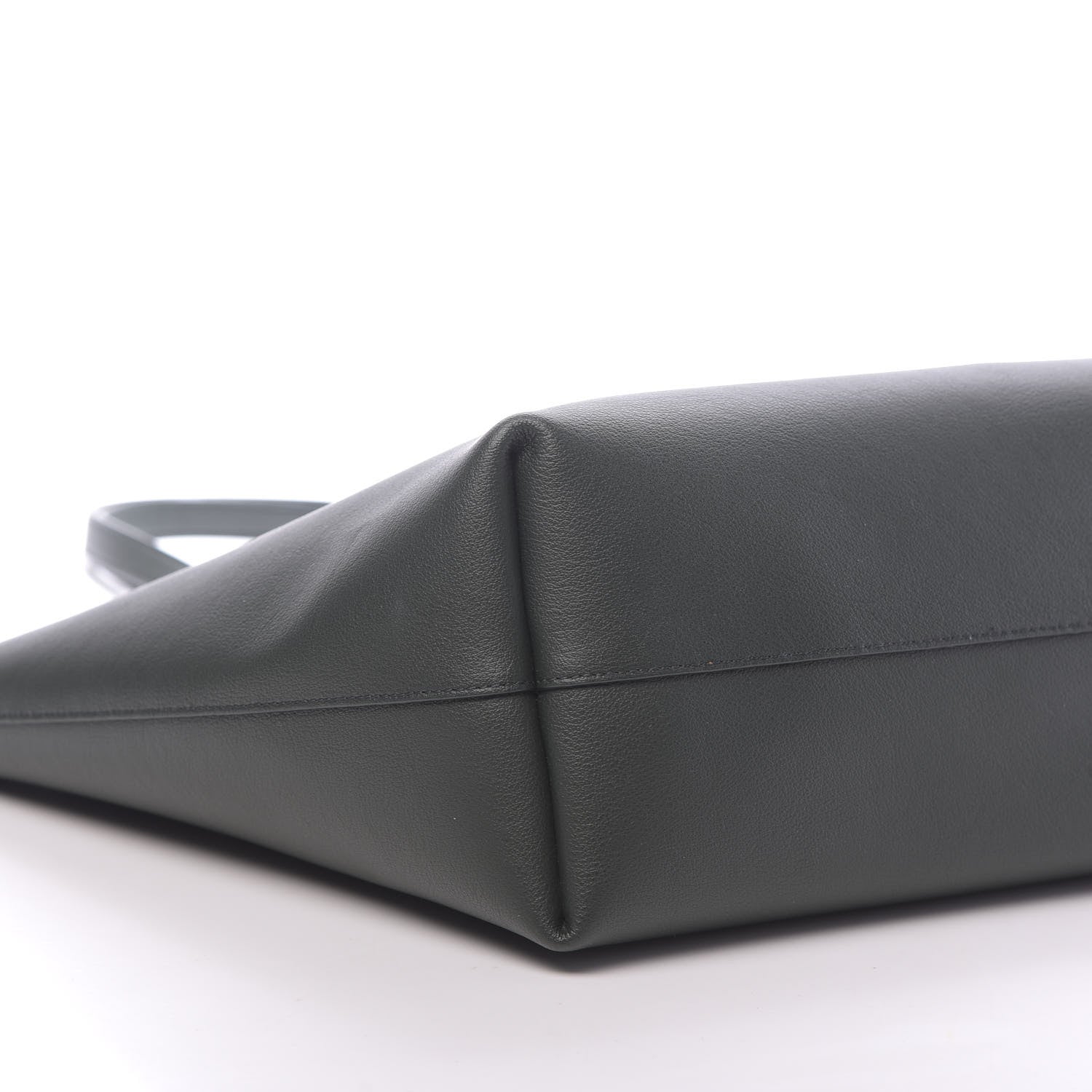 Saint Laurent Calfskin Large Shopping Tote Dark Green 11 of 12