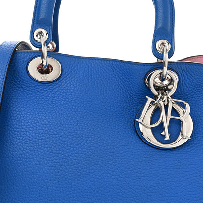Christian Dior Bullcalf Medium Diorissimo Tote Bleu Nosy Rose Tendre 9 of 18