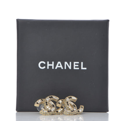 Chanel Baguette Crystal CC Earrings Gold Black 5 of 5