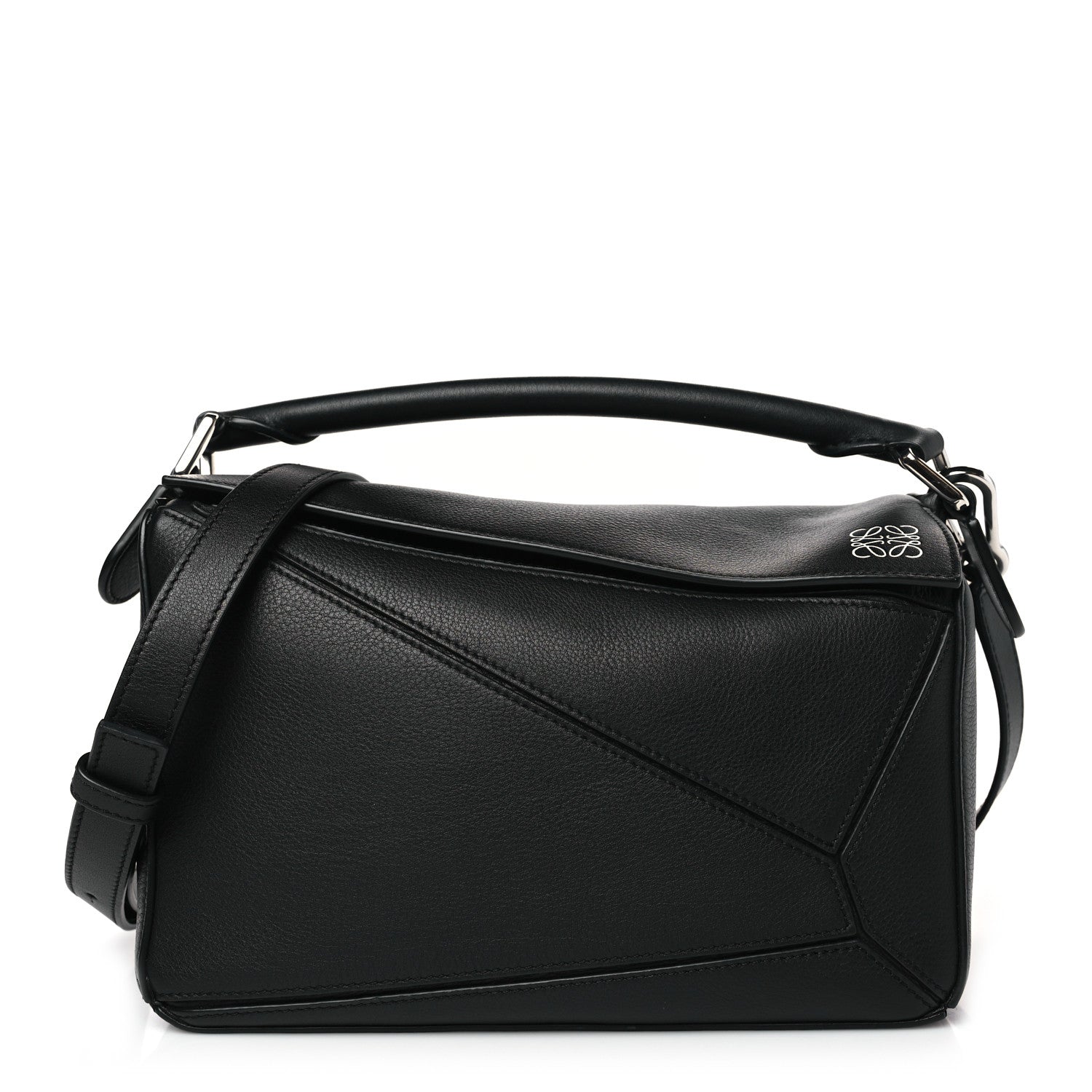 Loewe Calfskin Small Puzzle Bag Black 1 of 8