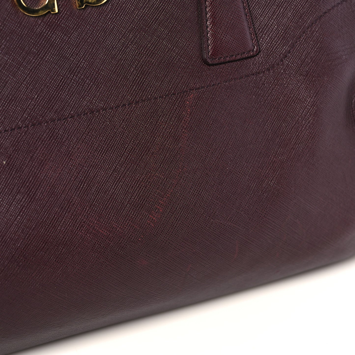 Printed Calfskin Beky Tote Burgundy