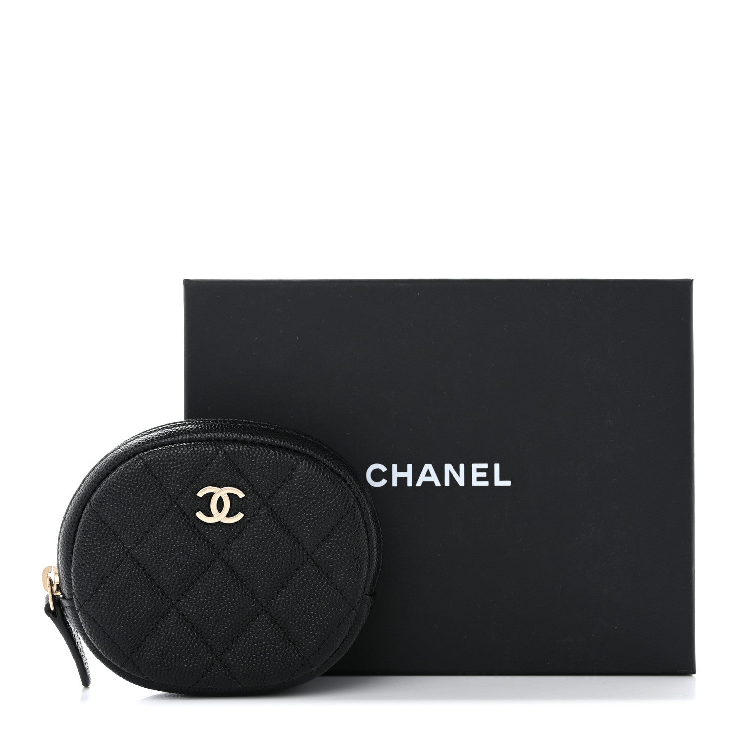 Chanel Caviar Quilted Zip Around Classic Coin Purse Black 8 of 8