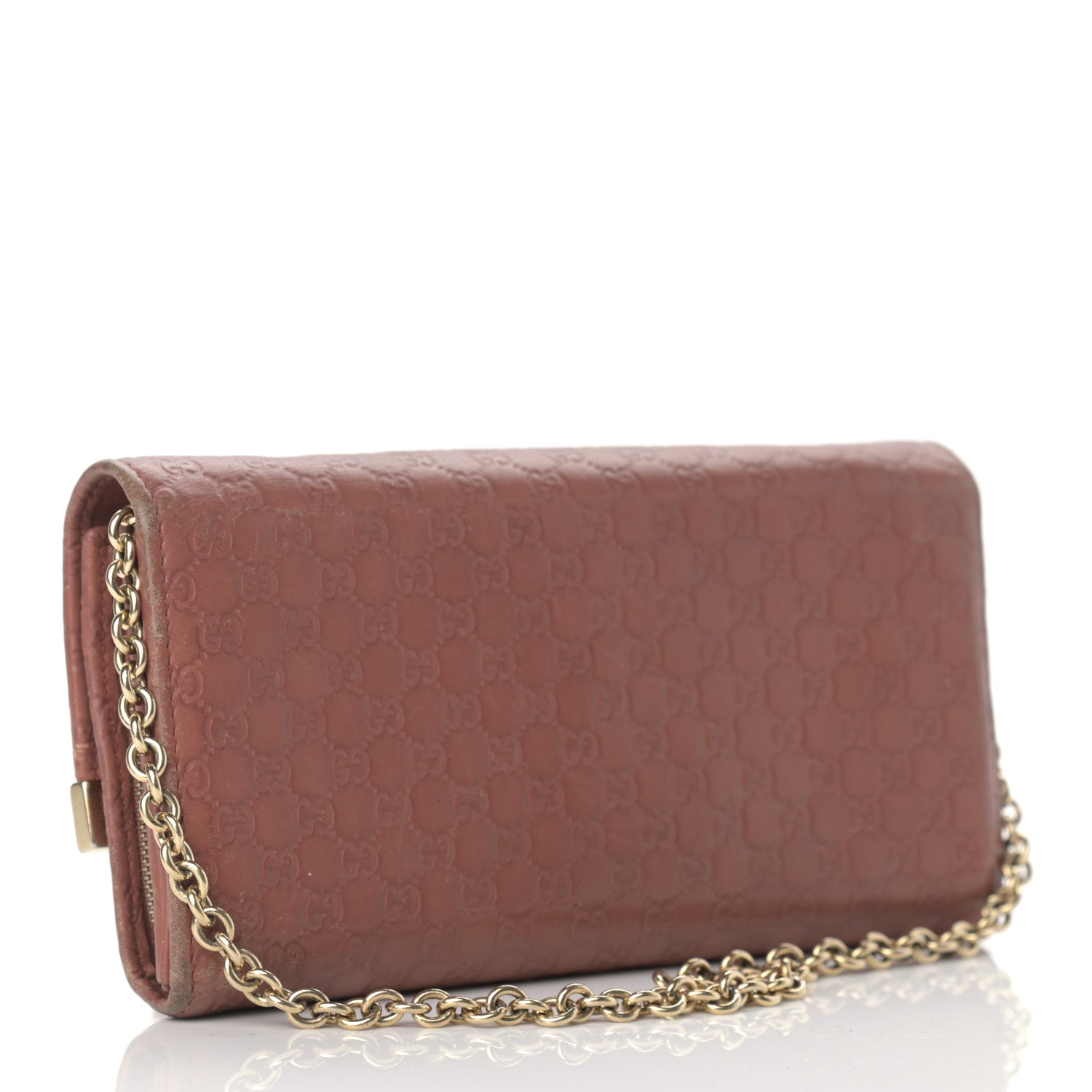 Gucci Guccissima Dice Chain Wallet Nude Pink 3 of 11