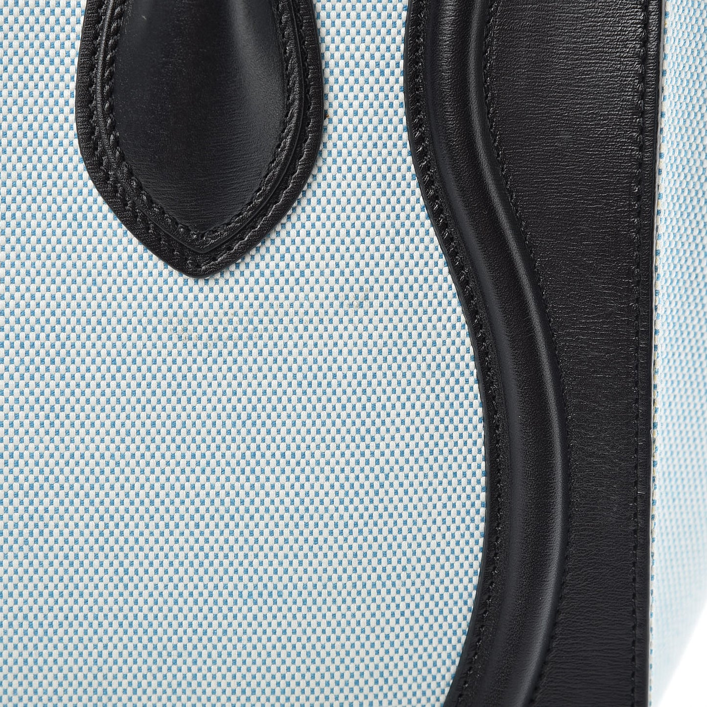 Textile Smooth Calfskin Micro Bi-Color Luggage Blue