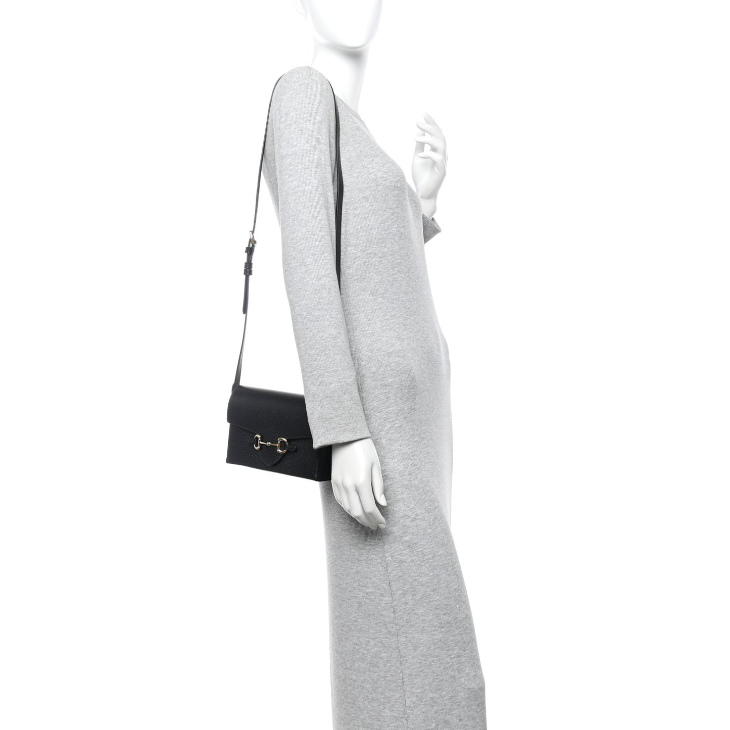 Calfskin Horsebit 1955 Shoulder Bag Black