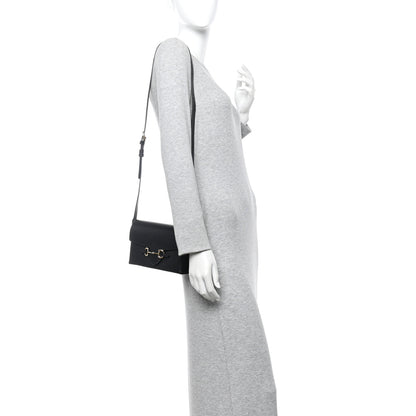 Gucci Calfskin Horsebit 1955 Shoulder Bag Black 3 of 11