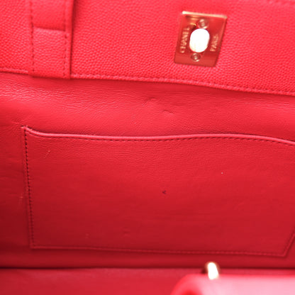 Chanel Caviar Quilted Small Business Affinity Shopping Bag Red 11 of 12
