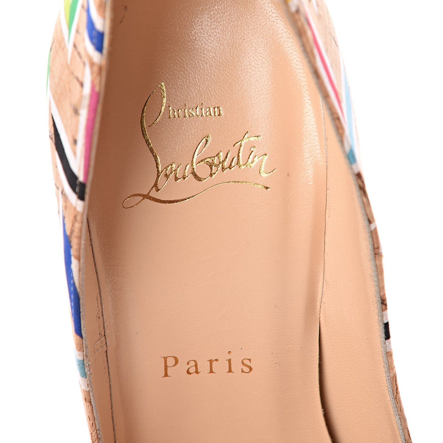 Cork Chevron Print So Kate 120 Pumps 35.5 Multicolor