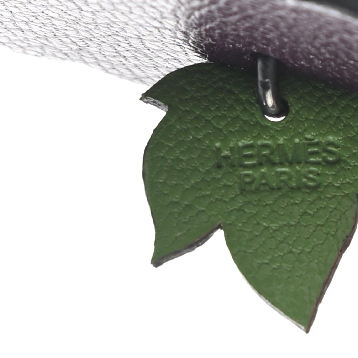 Hermes Chevre Mysore Grape Key Chain Bag Charm Raisin 3 of 3