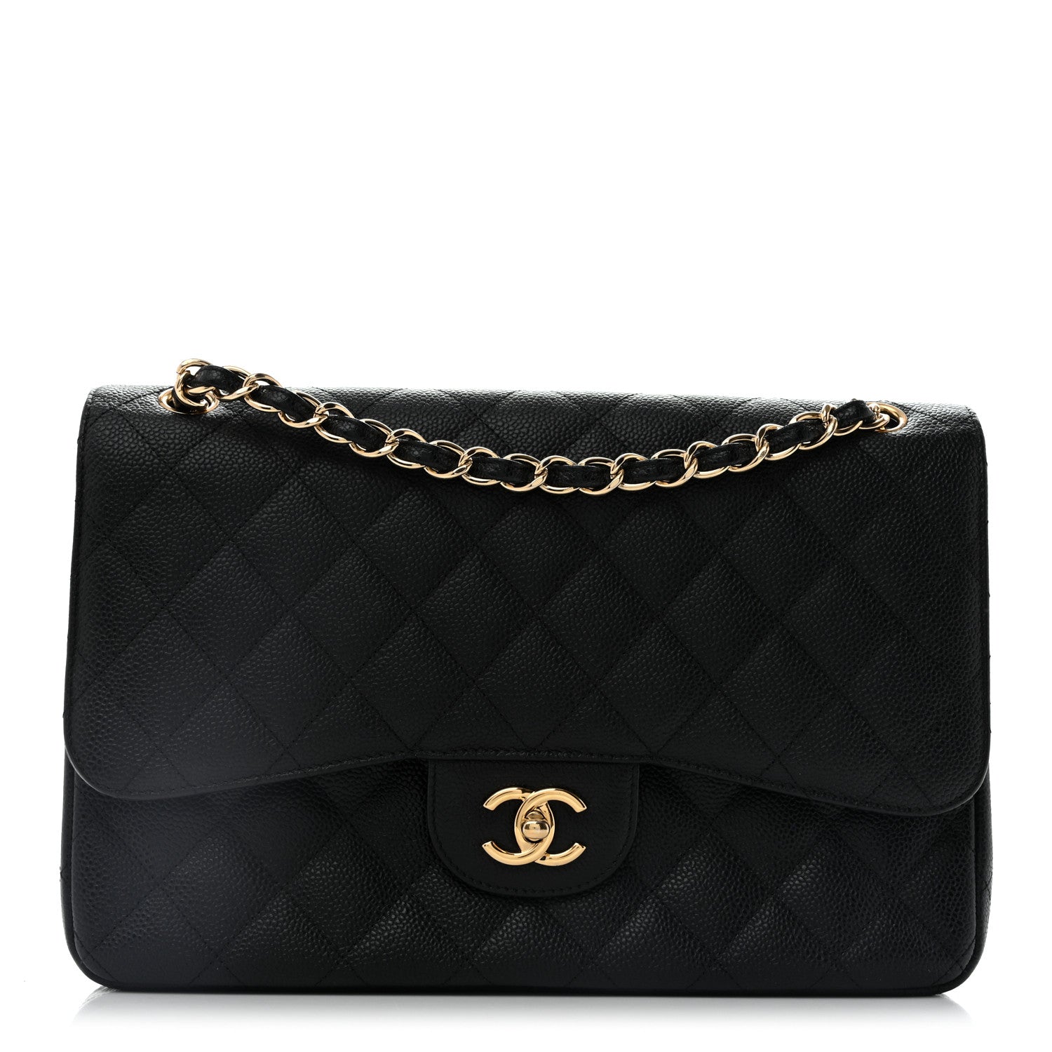 Chanel Caviar Quilted Jumbo Double Flap Black 1 of 10