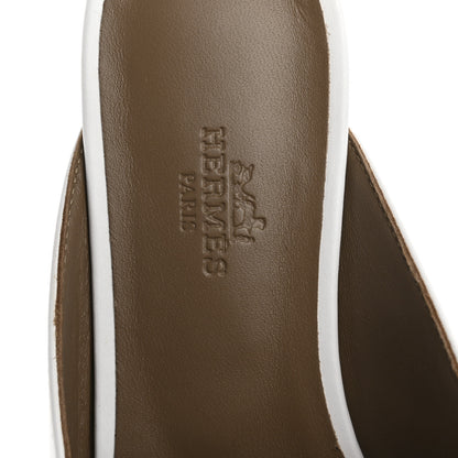 Hermes Calfskin Oz Mules 37 White 7 of 11
