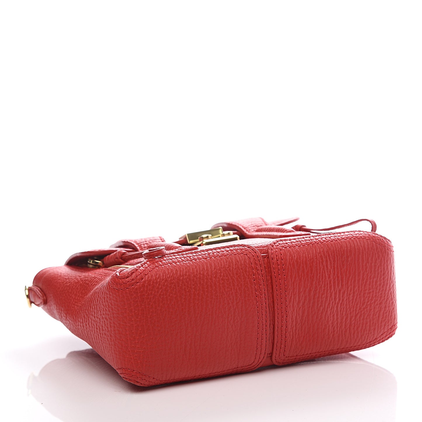3.1 Textured Calfskin Mini Pashli Satchel Red