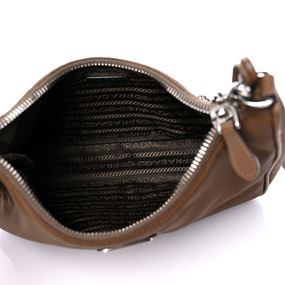 Prada Tessuto Nylon Saffiano Re-Edition 2005 Shoulder Bag Cacao 5 of 14