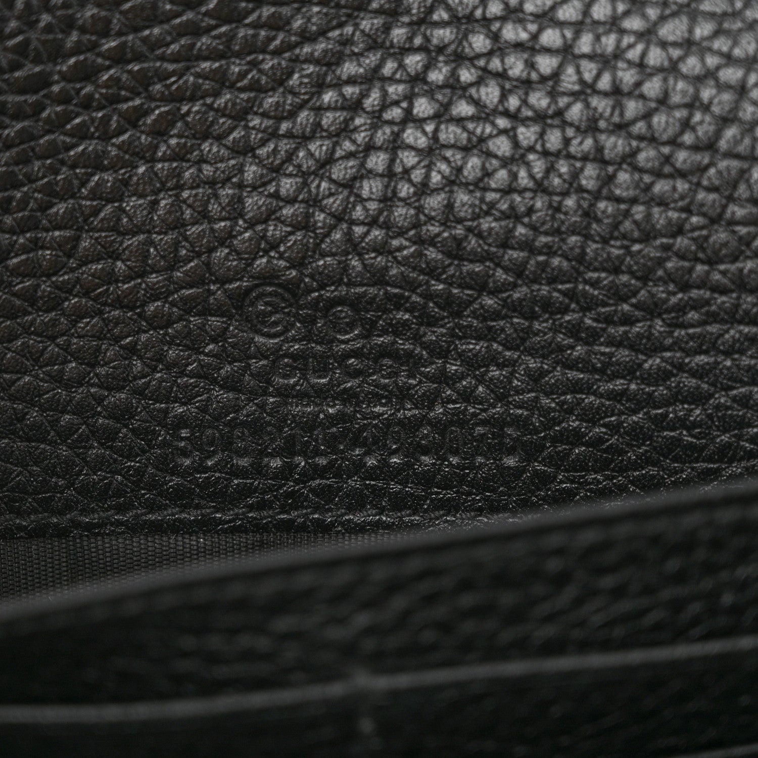 Gucci Pebbled Calfskin Soho Wallet On Chain Black 6 of 10