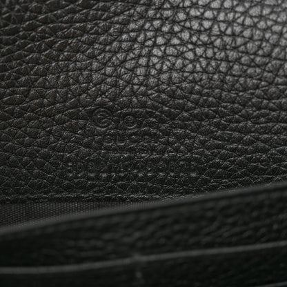 Gucci Pebbled Calfskin Soho Wallet On Chain Black 6 of 10