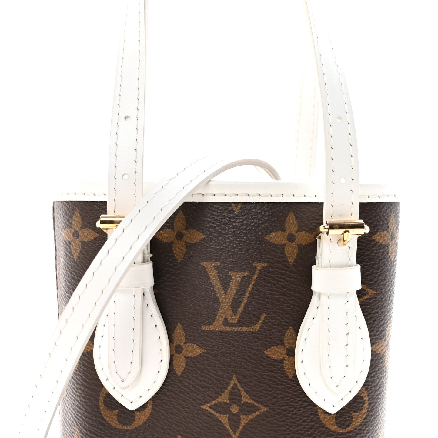 Monogram LV Match Nano Bucket Bag White