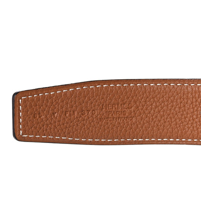 Hermes Swift Togo 32mm Gamma Belt 85 Black Gold 4 of 7