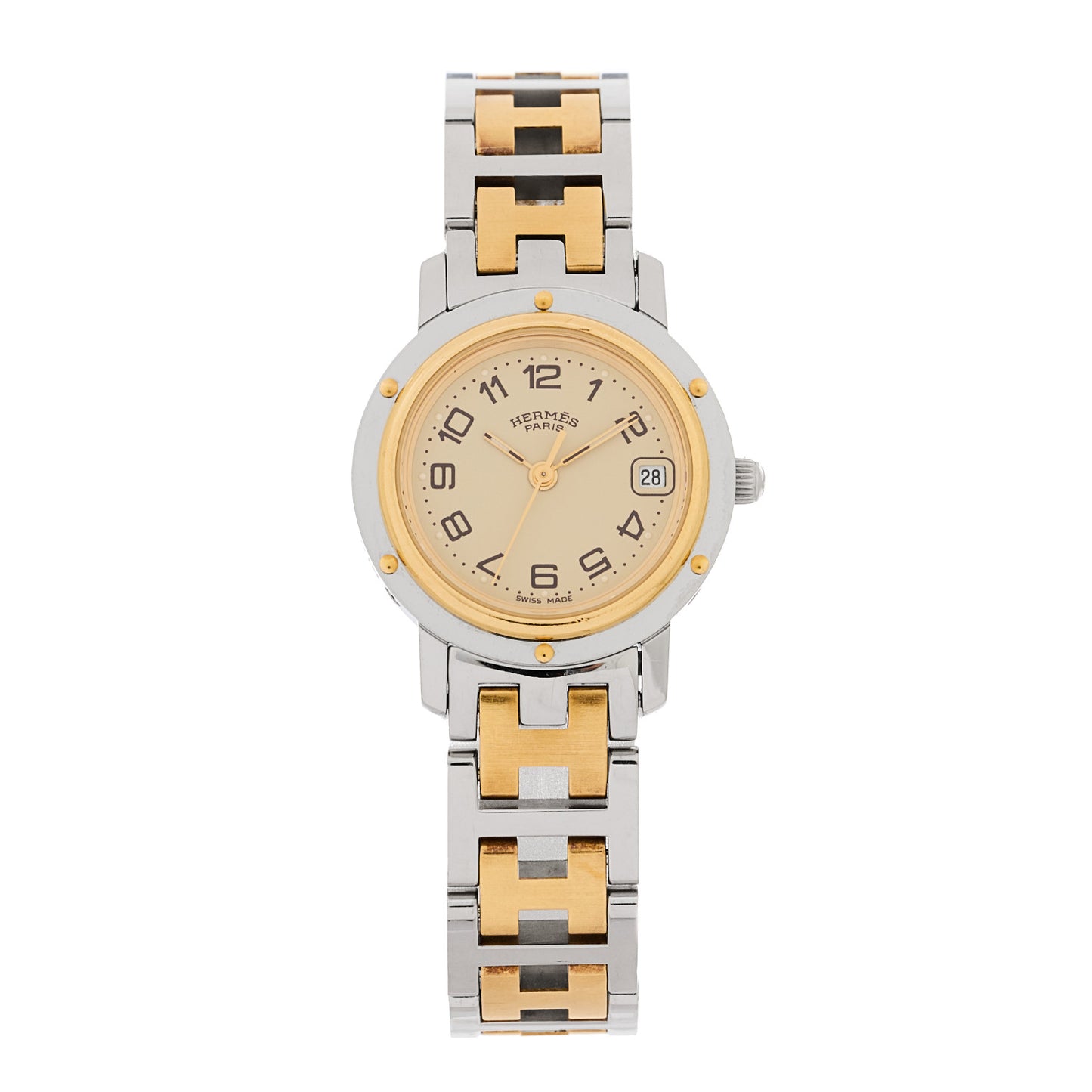 Stainless Steel 24mm Clipper Quartz Watch Gold