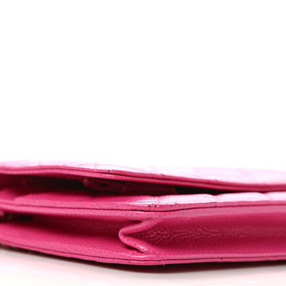 Chanel Caviar Quilted Wallet on Chain WOC Fuchsia 8 of 10